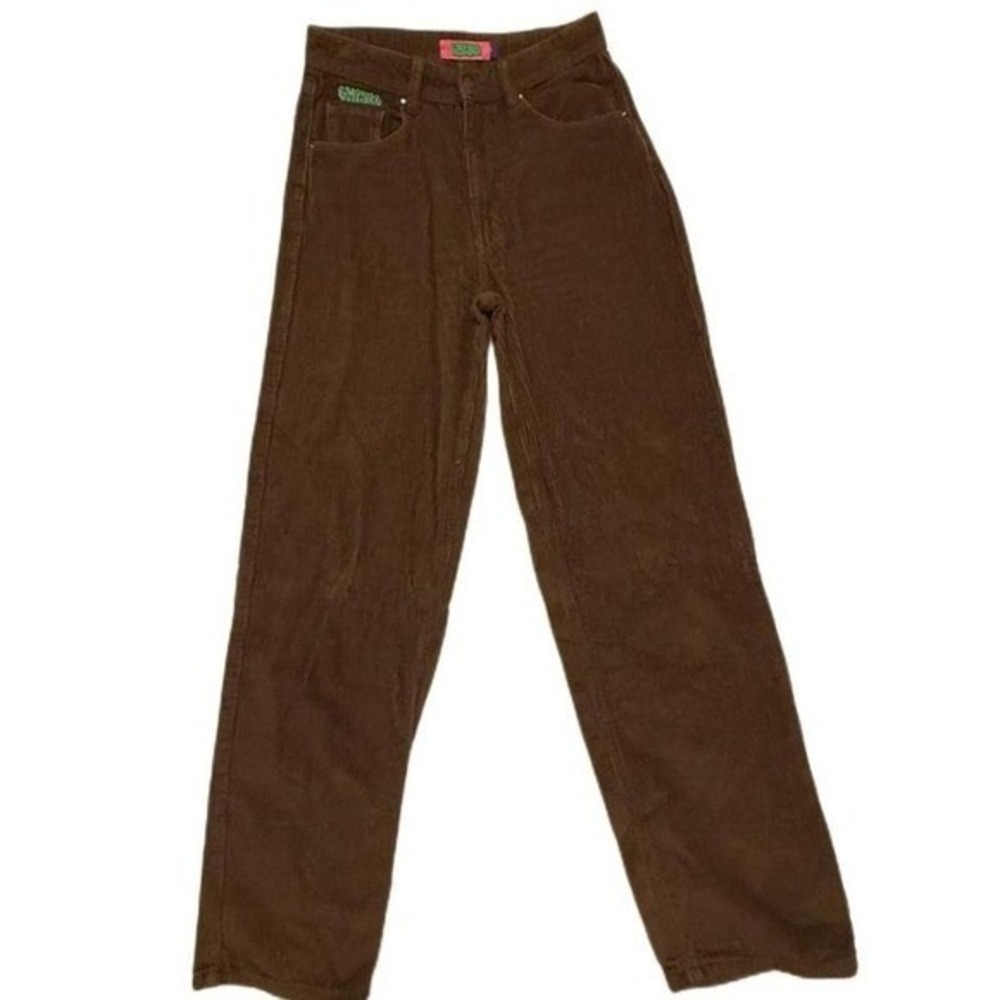 Empyre Tori Sk8 Brown Corduroy Baggy High Waist Boyfriend Fit Pants Womens Sz 4
